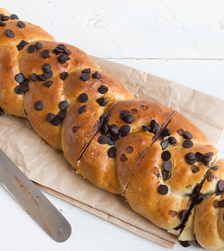 Trenza Suiza de Crema y Chispas de Chocolate
